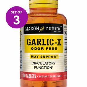 Mason Natural Vitamins & Supplements - 100-Ct. Garlic X Odor-Free 400-Mg Tablets - Set of Three