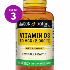 Mason Natural Vitamins & Supplements - 120-Ct. Ultra Strength D3 2000iu Softgels - Set of Three