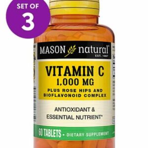 Mason Natural Vitamins & Supplements - 60-Ct. Vitamin C Rose Hips & Bioflavonoid Tablets - Set of Three