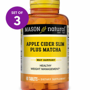 Mason Natural Vitamins & Supplements - 90-Ct. Apple Cider Slim Plus Matcha Tablets - Set of Three