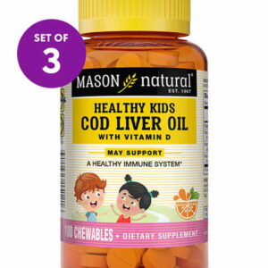 Mason Natural Vitamins & Supplements - Healthy Kids Cod Liver Oil Chewable Tablet - Set of Three