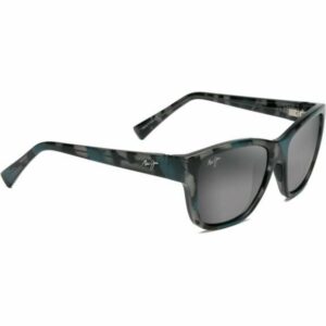 Maui Jim Hanapa'a Polarized Square Sunglasses Blue/Black Tortoise - Case Sunglasses at Academy Sports