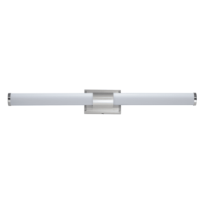 Maxim 52117 Optic 36" Tubular LED Bath Bar Satin Nickel / White Glass Indoor Lighting Bathroom Fixtures Bath Bar