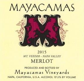 Mayacamas 2015 Merlot - Red Wine