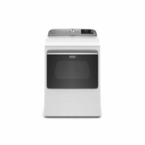 Maytag MED6230H 27 Inch Wide 7.4 Cu. Ft. Electric Dryer with Smart Control White Laundry Appliances Dryers Electric Dryers