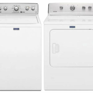 Maytag White Top Loading Washer with Electric Dryer