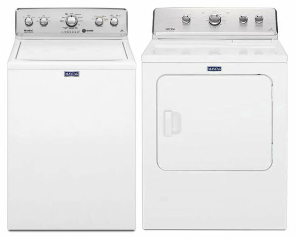 Maytag White Top Loading Washer with Electric Dryer