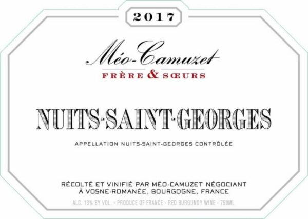 Meo-Camuzet Freres & Soeurs 2017 Nuits-St-Georges - Pinot Noir Red Wine