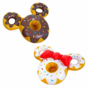 Mickey and Minnie Mouse Donut Floating Drink Holder Set Official shopDisney