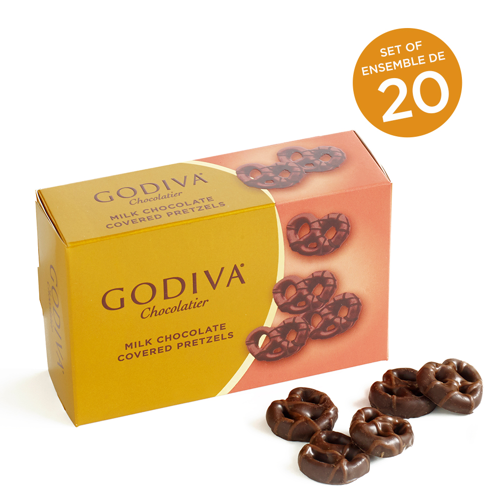 Milk Chocolate Covered Mini Pretzels, Set of 20 Milk Chocolate Covered Mini Pretzels, Set of 20