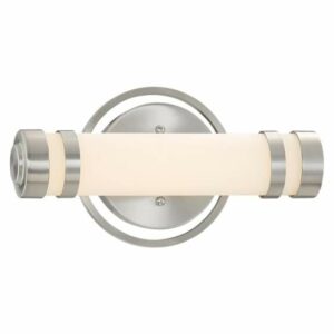 Minka Lavery 23831 Good Lumens Single Light 12" Wide LED Bath Bar Brushed Nickel Indoor Lighting Bathroom Fixtures Bath Bar