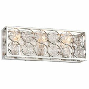 Minka Lavery 4663 Culture Chic 2 Light 18-3/4" Wide Bath Bar with Reflective Backplate Catalina Silver Indoor Lighting Bathroom Fixtures Bath Bar