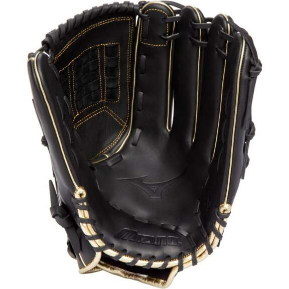 Mizuno GMVP1400PSES8 MVP Prime SE Slowpitch Softball Glove 14", Left Hand Throw, BLACK-GOLD Black/Gold - Sball/Bball Glove And Mitt Mizuno GMVP1400PSES8 MVP Prime SE Slowpitch Softball Glove 14", Left Hand Throw, BLACK-GOLD Black/Gold - Sball/Bball Glove And Mitt