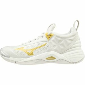Mizuno Women's Wave Momentum Volleyball Shoes White/Gold, 11 - Women's Volleyball at Academy Sports