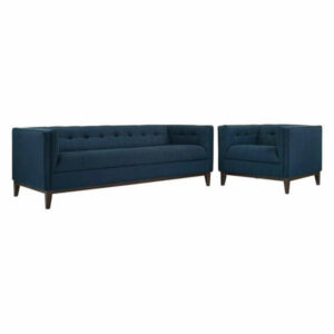 Modern Azure Serve Living Room Set Set of 2