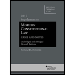 Modern Constitutional Law Cases and Notes, 2017 Supplement