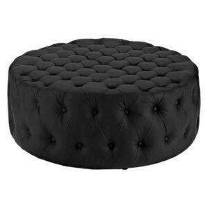 Modern Contemporary Urban Design Living Lounge Room Ottoman, Black, Fa