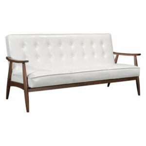 Modern Contemporary Urban Design Living Lounge Room Sofa, White, Faux