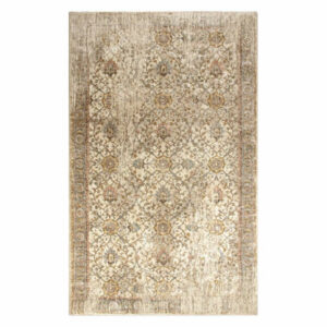 Modern Distressed Floral Indoor Living Room Area Rug, 8'x10', Ivory