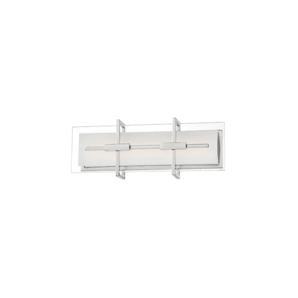 Modern Forms WS-46518 Seismic 1 Light LED ADA Compliant Bathroom Bath Bar - 18 Inches Wide Stainless Steel Indoor Lighting Bathroom Fixtures Bath Bar