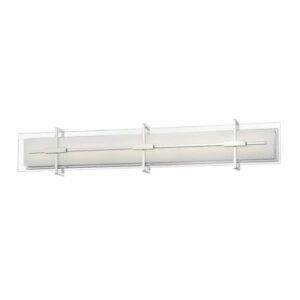 Modern Forms WS-46537 Seismic 1 Light LED ADA Compliant Bathroom Bath Bar - 37 Inches Wide Stainless Steel Indoor Lighting Bathroom Fixtures Bath Bar