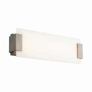 Modern Forms WS-60018 Quarry 18" Wide ADA LED Bath Bar with Spanish Alabaster Shade Brushed Nickel Indoor Lighting Bathroom Fixtures Bath Bar