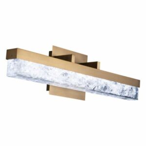 Modern Forms WS-62021 Minx 21" Wide LED Bath Bar with Reclaimed K5 Crystal Shade Aged Brass Indoor Lighting Bathroom Fixtures Bath Bar