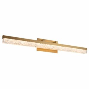 Modern Forms WS-62039 Minx 39" Wide LED Bath Bar with Reclaimed K5 Crystal Shade Aged Brass Indoor Lighting Bathroom Fixtures Bath Bar