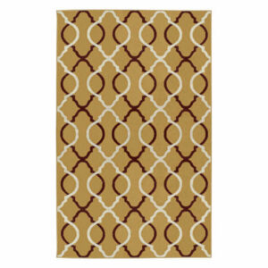 Modern Geometric Trellis Indoor Living Room Area Rug, 8'x10', Gold