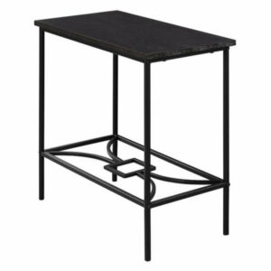 Monarch I 2076 22"H Living Room Accent Table - Cappuccino/Black Metal