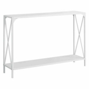 Monarch I 2124 Living Room Accent Table - 48"L Hall Console, White