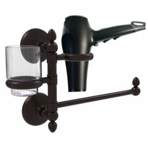 Monte Carlo Hair Dryer Holder and Organizer, Antique Bronze