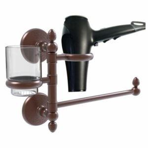 Monte Carlo Hair Dryer Holder and Organizer, Antique Copper