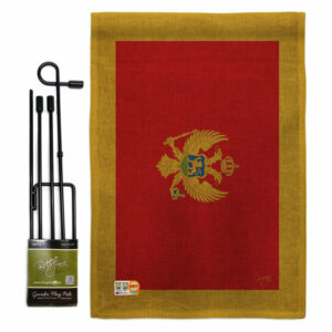 Montenegro Flags of the World Nationality Garden Flag Set