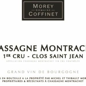 Morey-Coffinet 2016 Chassagne-Montrachet Clos St Jean Premier Cru Rouge - Pinot Noir Red Wine