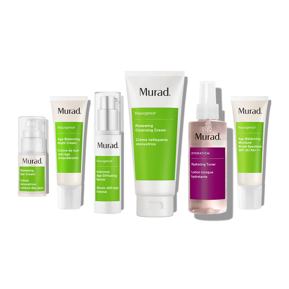 Murad Resurgence Complete Skincare Regimen | 90 Day Supply | 6 Piece Anti-Aging Set | Combats Visible Signs Of Hormonal Aging Murad Resurgence Complete Skincare Regimen | 90 Day Supply | 6 Piece Anti-Aging Set | Combats Visible Signs Of Hormonal Aging