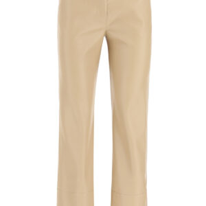 NANUSHKA RHYAN TROUSERS IN VEGAN LEATHER S Beige Faux leather