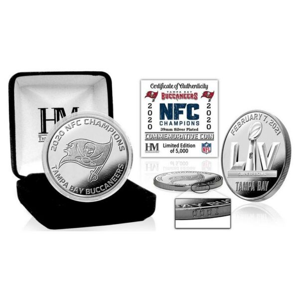 NFL Tampa Bay Buccaneers 2020 National Football Conference Champions Silver Coin Mint