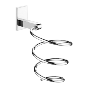 Nameeks 5056 Gedy Eros Wall Mounted Hair Dryer Holder Polished Chrome Accessory Hair Dryer Holder Clocks