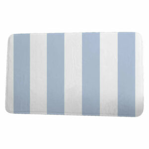 Nantucket Rugby Stripe Stripe Print Bath Mat, Blue, 21"x34"