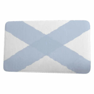 Nantucket X Marks the Spot Geometric Print Bath Mat, Blue, 17"x24"