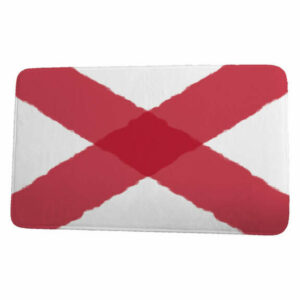 Nantucket X Marks the Spot Geometric Print Bath Mat, Red, 17"x24"