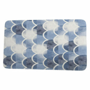 Nantucket Zircoland Geometric Print Bath Mat, Blue, 17"x24"