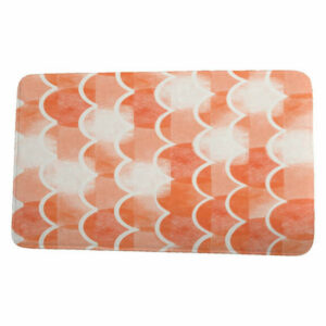 Nantucket Zircoland Geometric Print Bath Mat, Orange, 17"x24"