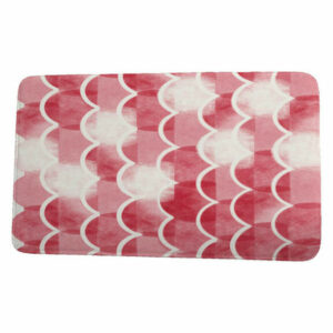 Nantucket Zircoland Geometric Print Bath Mat, Red, 17"x24"