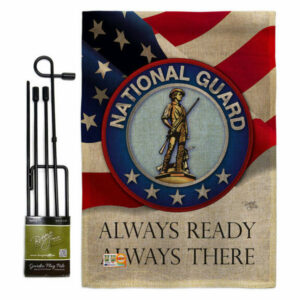 National Guard Americana Military Garden Flag Set