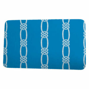 Nautical Nights Tom Foolery Stripe Print Bath Mat, Blue, 21"x34"