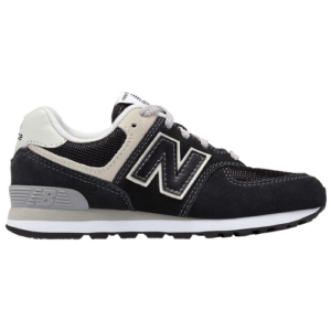 New Balance Boys New Balance 574 Classic - Boys' Grade School Running Shoes Black/Grey Size 04.0