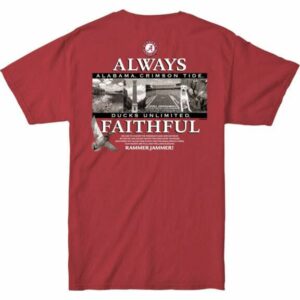 New World Graphics Men's University of Alabama Ducks Unlimited Faithful Graphic T-Shirt Red, Large - NCAA Men's Tops at Academy Sports