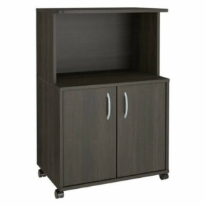 Nexera 499 2-Door Mobile Microwave Cart, Ebony